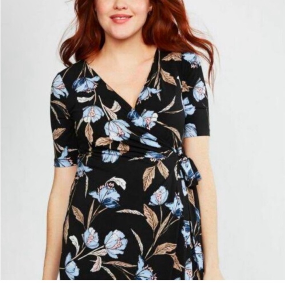 Motherhood Maternity Navy Floral Dress